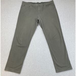 English Laundry Pants Men 38 x 34 Green Cotton Blend Stretch Flat Front Straight